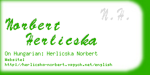 norbert herlicska business card